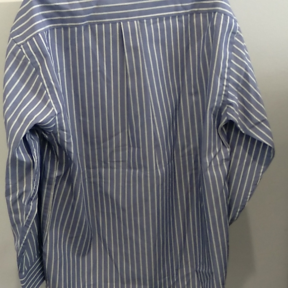 NWT Fazzio boys blue and white striped button down shirt size 8 - Picture 6 of 6